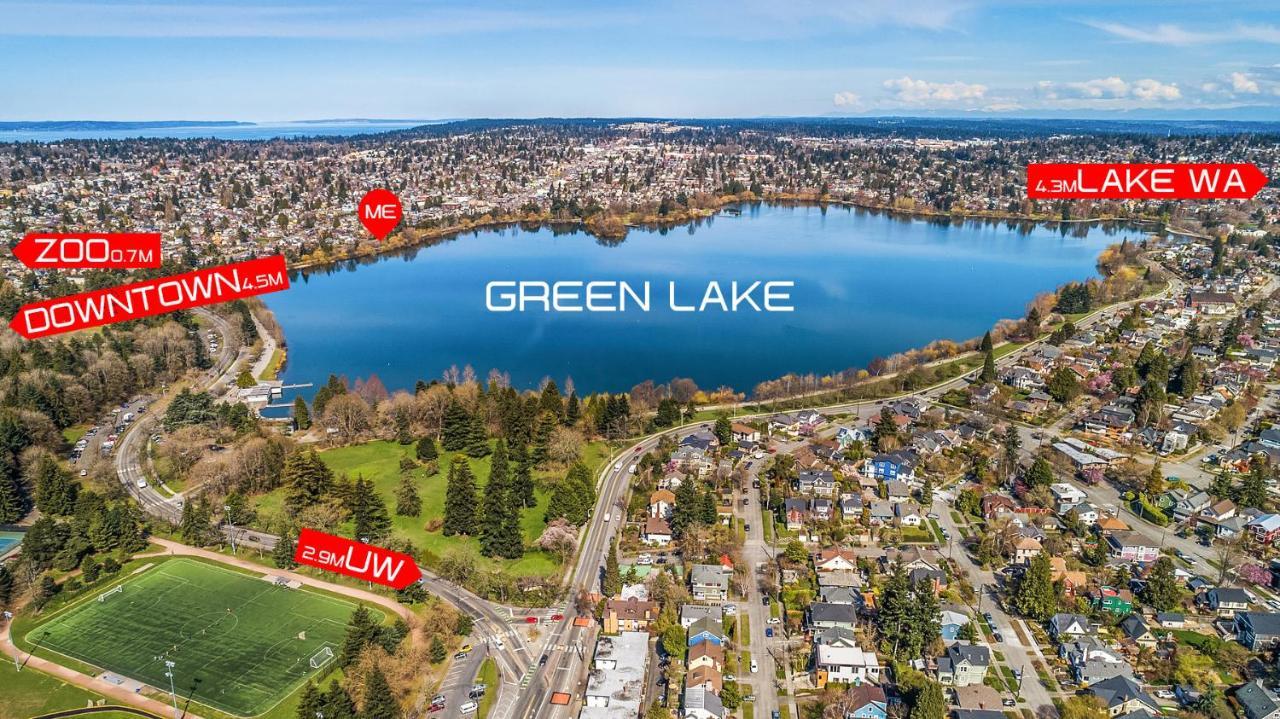 Green Lake 1St Line Home B With Central Air Conditioners Сиатъл Екстериор снимка